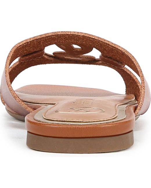 Sam & Libby Brown Lana Slip On Slide Flat Sandals