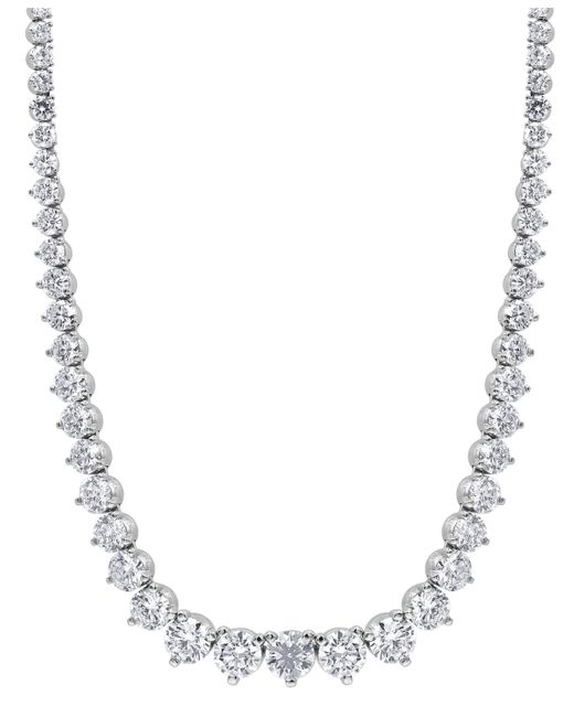Badgley Mischka Metallic Lab Grown Diamond Graduated 16-1/2" Collar Necklace (15 Ct. T.w.