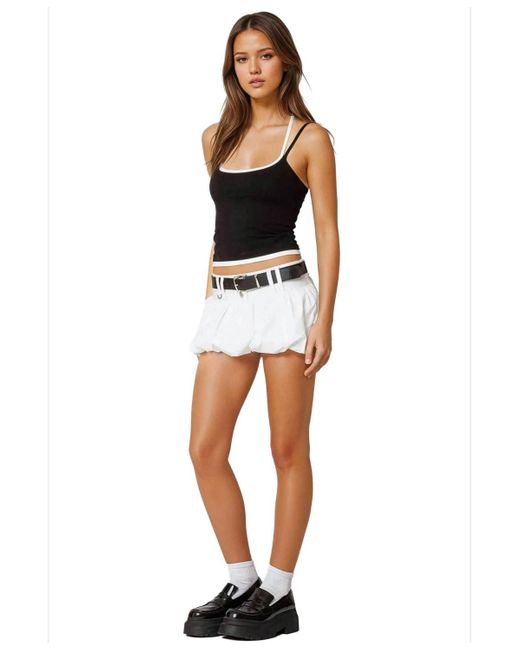 Edikted White Emersyn Bubble Mini Skirt