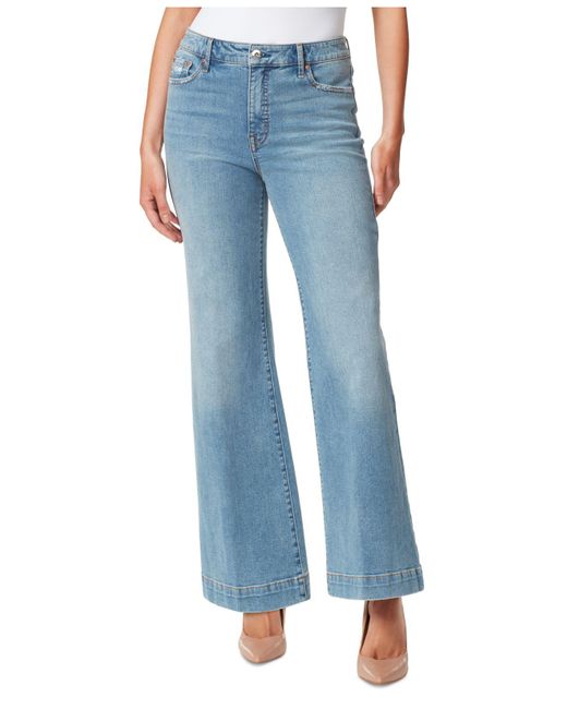 Jessica Simpson True Love Wide-leg Trouser Jeans in Blue | Lyst