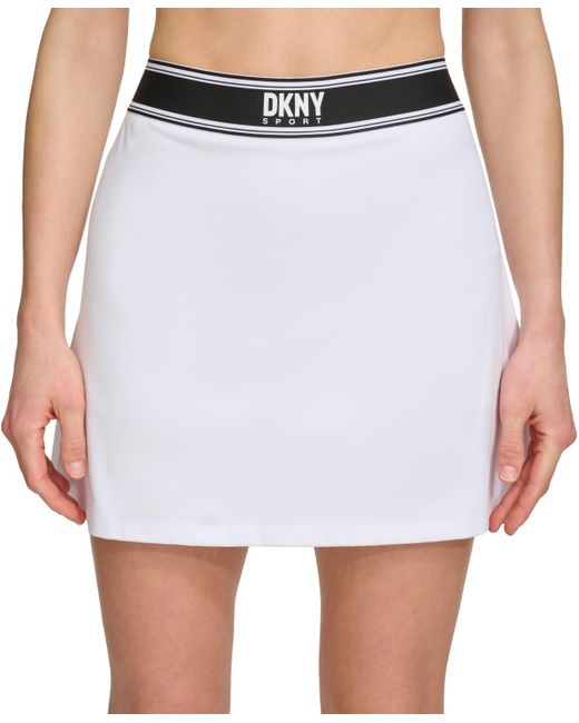 DKNY White Logo-tape Mini-length Sports Skort