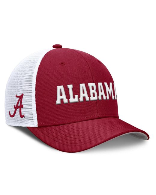 Nike Red Alabama Tide 2025 Dugout Coaches Rise Performance Trucker Adjustable Hat for men