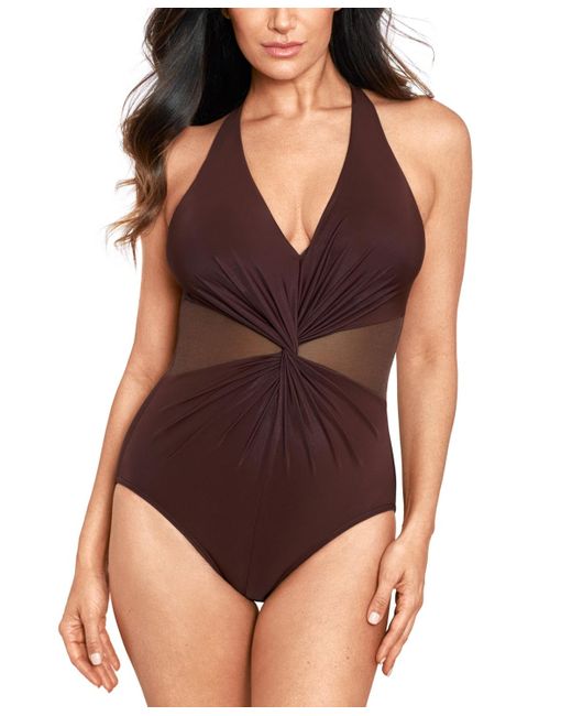 Miraclesuit Purple Illusionists Wrapture One Piece Swimsuit