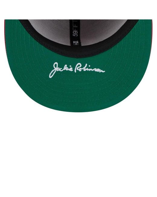 KTZ Red Cincinnati S 2025 Jackie Robinson Day 59fifty Fitted Hat for men