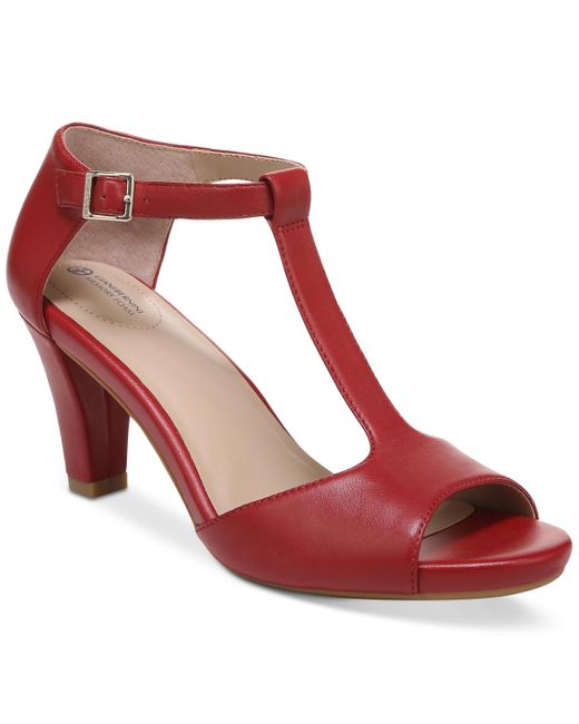 Giani Bernini Red Claraa Memory Foam Dress Sandals