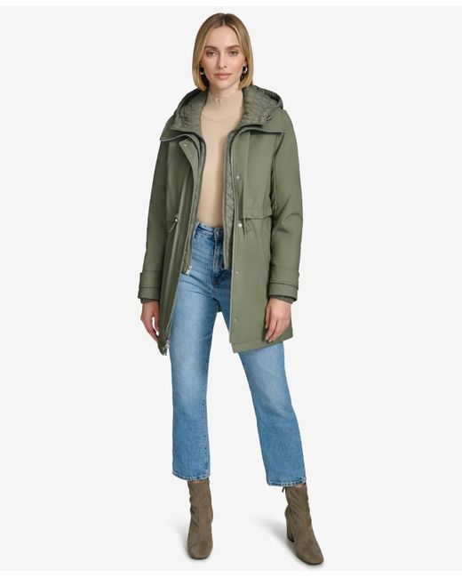 Andrew Marc Green Ryder Rain Shell Zip-up Parka