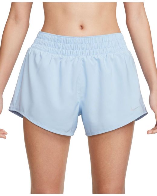 Nike Blue One Dri-fit Mid-rise Brief-lined Shorts