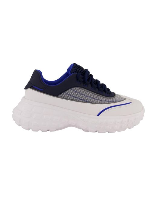 DKNY Blue Mixed Media Low Top Lightweight Sole Trekking Sneakers for men