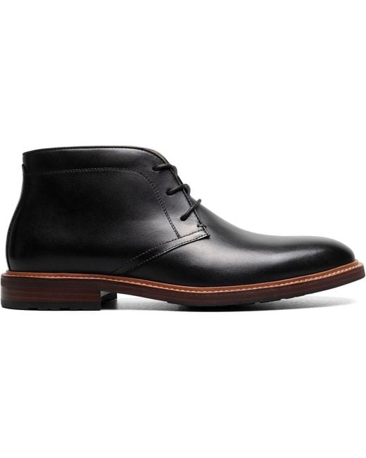 Florsheim Black Anthem Plain Toe Chukka Boot for men