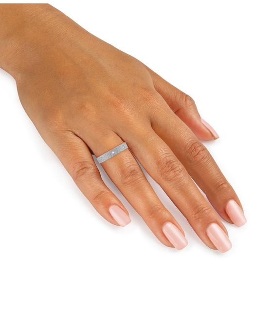 Macy's Gray Diamond Studded Textured Band (1/4 Ct. T.w.