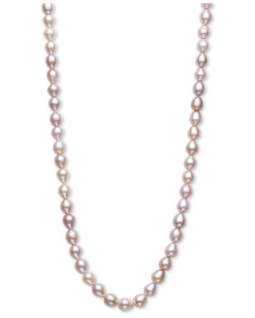 Macy's Metallic Oval Cultured Freshwater Pearl (7-1/2mm) 100" Endless Strand Necklace