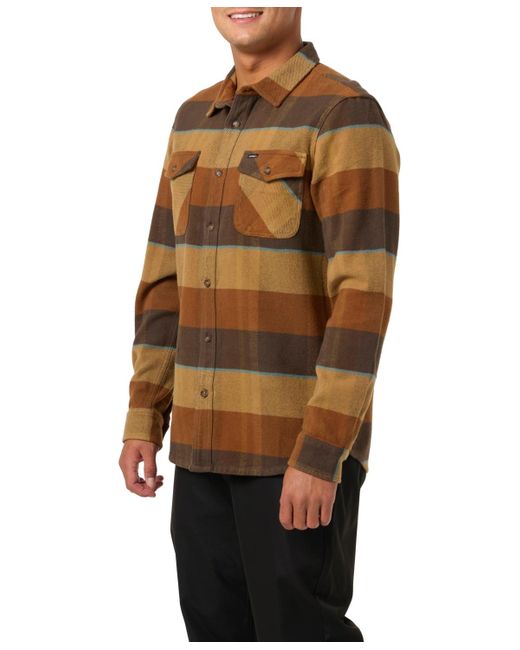 O'neill Sportswear Men's Orange Richmond Flannel Shirt