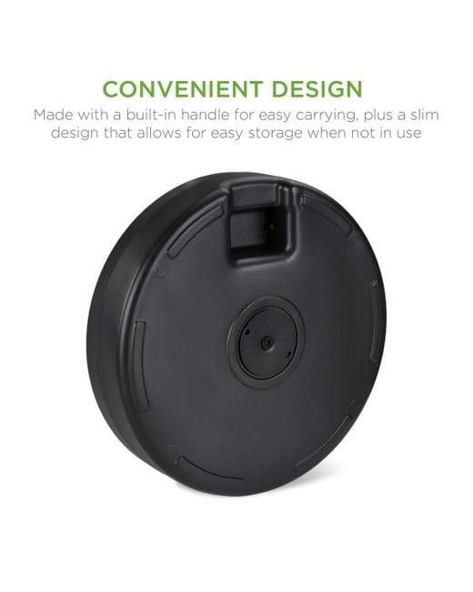 Best Choice Products Black Fillable Plastic Patio Umbrella Base Stand