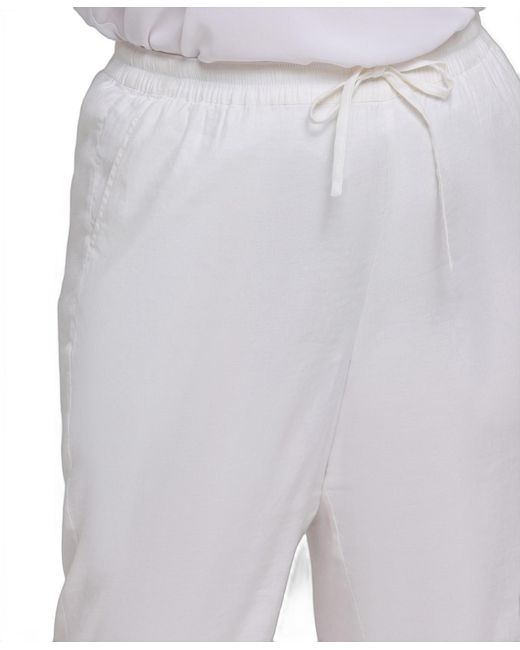 NYDJ Gray Plus Size Relaxed Drawstring Pants