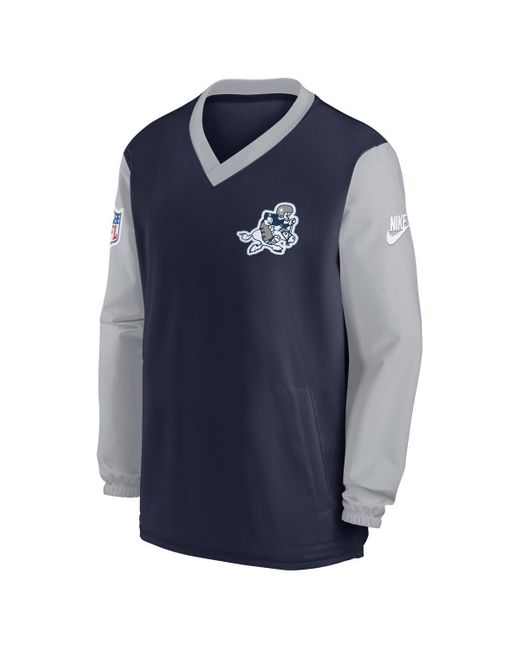 Nike Dallas Cowboys 2023 Sideline V-neck Pullover Windshirt in Blue for ...