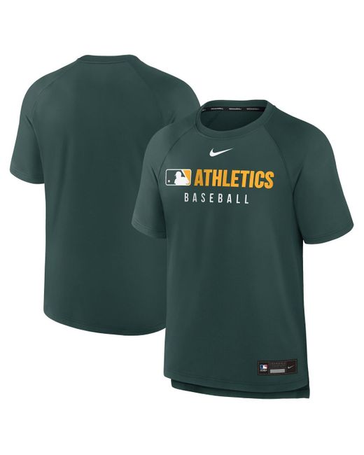 Nike Green Athletics Authentic Collection Pregame Raglan Performance T-shirt for men