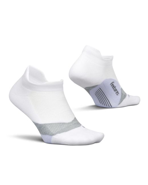 FEETURES SOCKS White Elite Light Cushion No Show Tab Ankle Socks for men