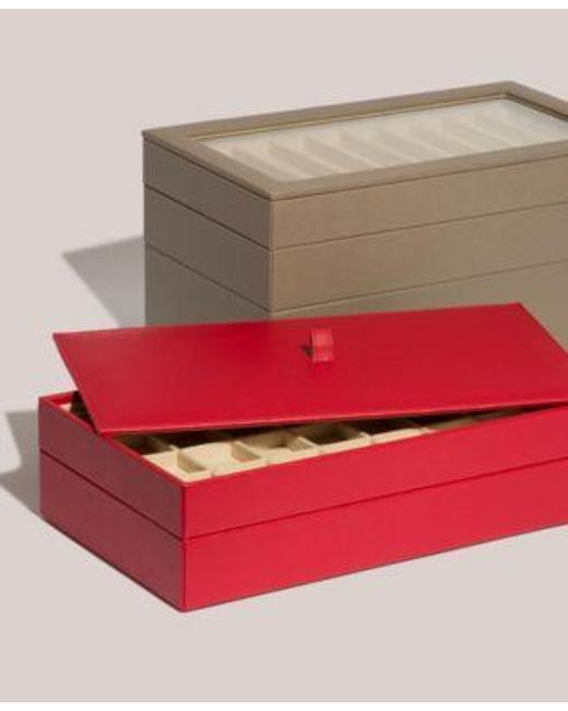 Wolf Red Vault Stackable Jewelry Box Collection
