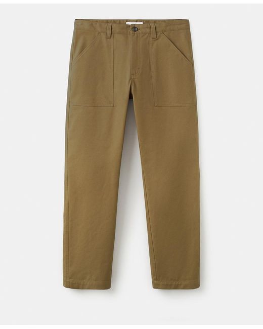 Mango Natural Cotton Patch Pockets Pants for men