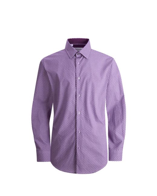 Duchamp Purple Fancy Gingham Dress Shirt for men