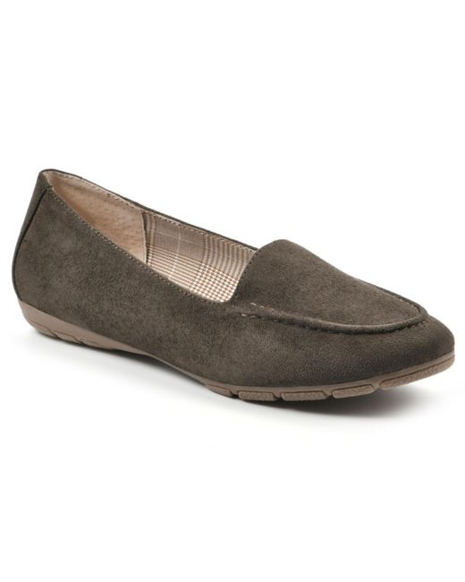 White Mountain Synthetic Gracefully Flats in Gray | Lyst