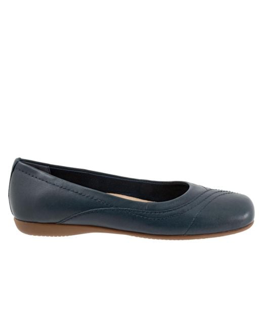 Trotters Blue Sasha Flat