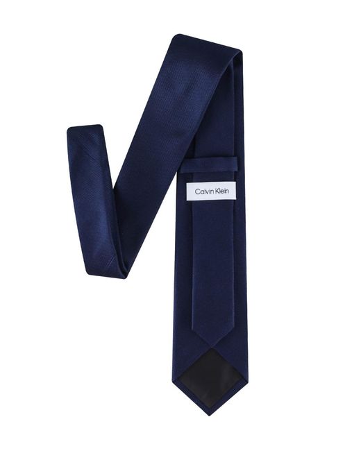 Calvin Klein Blue Solid Silk Classic Tie for men