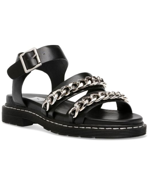 DV by Dolce Vita Black Mintra Chained Lug Sandals