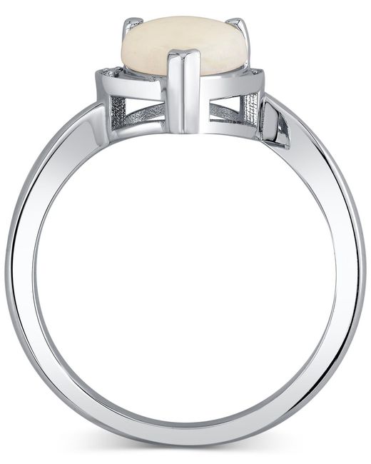 Macy's White Pear Shape Opal Ring (1 Ct. T.w.