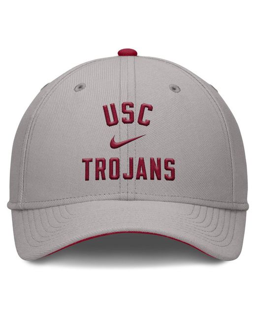 Nike Gray Usc Trojans Rise Prep Performance Flex Hat for men