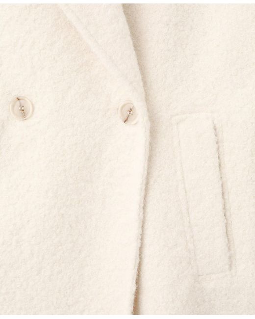 Mango Natural Lapels Boucle Coat