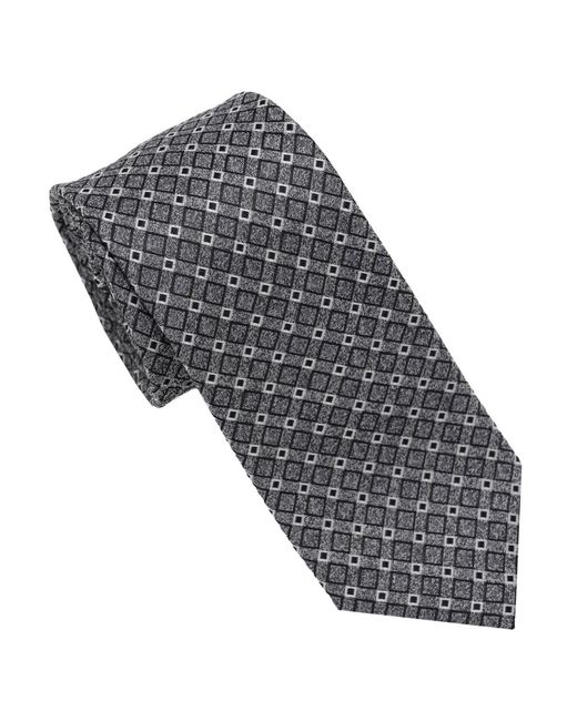 Karl Lagerfeld Gray Abstract Pattern Classic Tie for men
