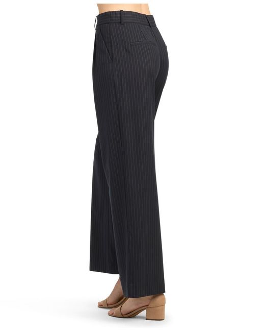 Bcx Blue Pinstripe Pleated Pants