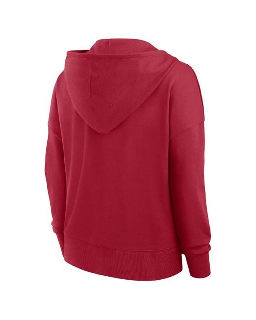 Fanatics Red Oklahoma Sooners Heritage Original Script Lace-up Pullover Hoodie
