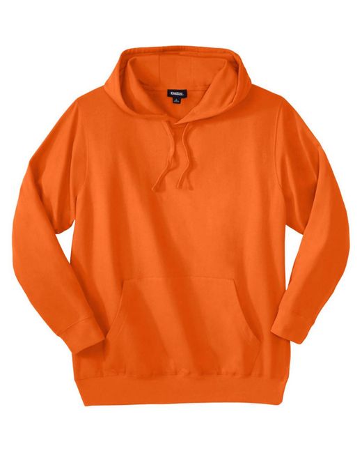 Kingsize Orange Tall Ultra-comfort Fleece Pullover for men