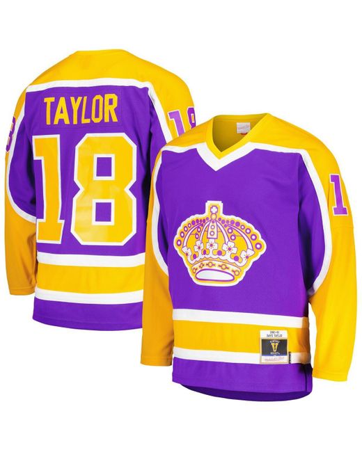 Mitchell & Ness Pink Dave Taylor Los Angeles Kings 1980/81 Blue Line Player Jersey for men