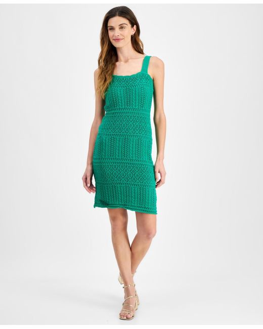 Taylor Green Crochet Bodycon Dress