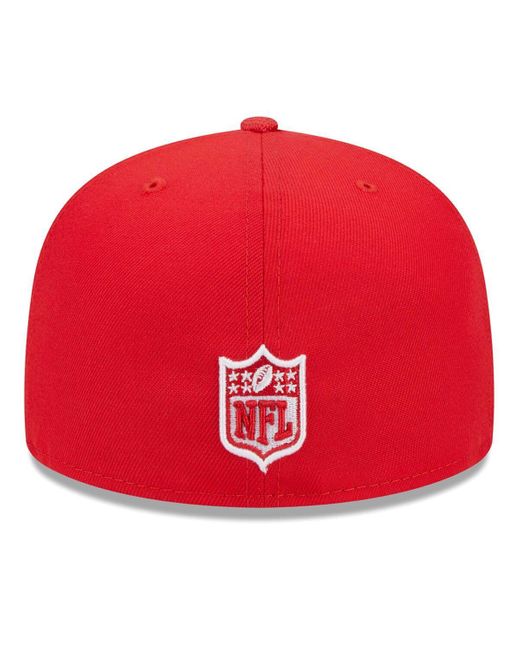 KTZ Red Kansas City Chiefs Active Ballistic 59fifty Fitted Hat for men