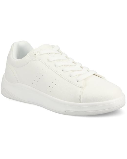 Vance Co. Men's White Colt Comfort Low Top Flexible Court Sneaker
