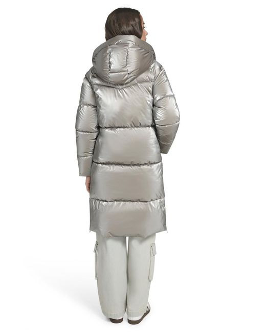 Levi's Gray Regular Long Puffer Jacket