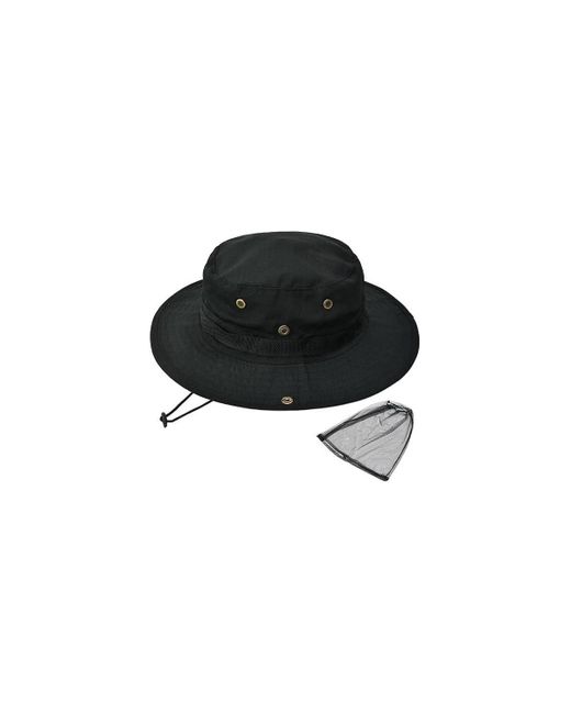 Multijoy Black Foldable Boonie Hat Upf 50+ Sun Protection For Hiking Fishing Summer