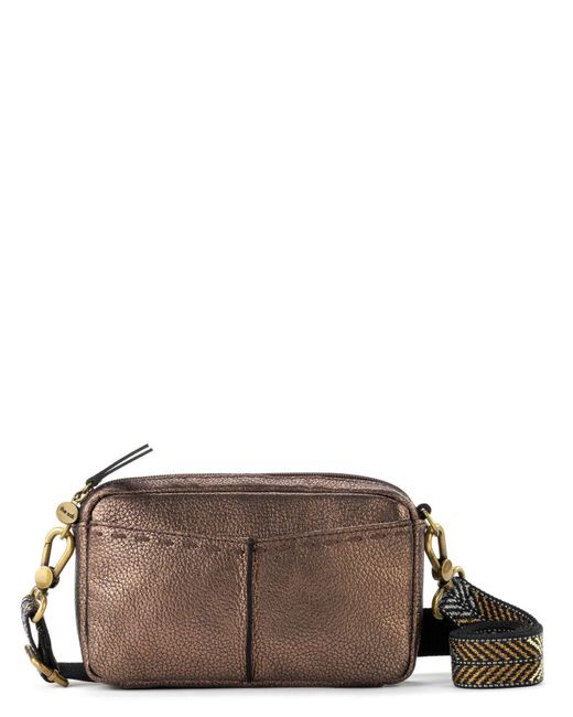 The Sak Leather Cora Mini Crossbody in Bronze (Brown) Lyst