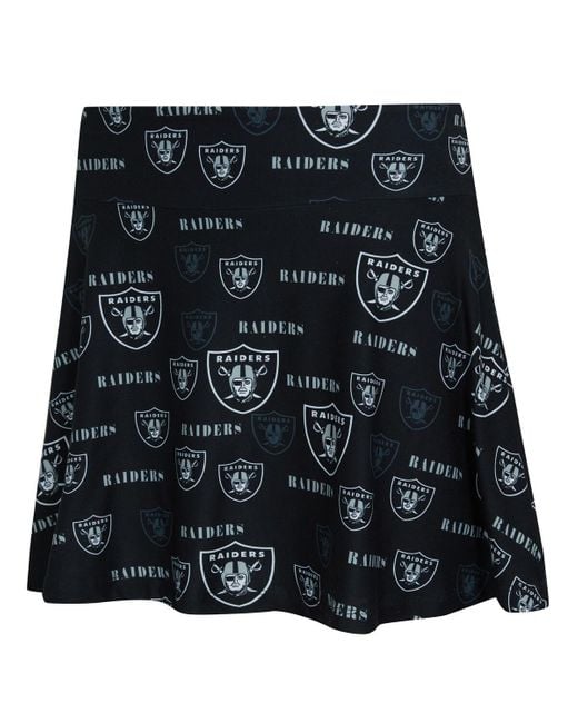 Concepts Sport Black Las Vegas Raiders Mosaic Allover Print Skort
