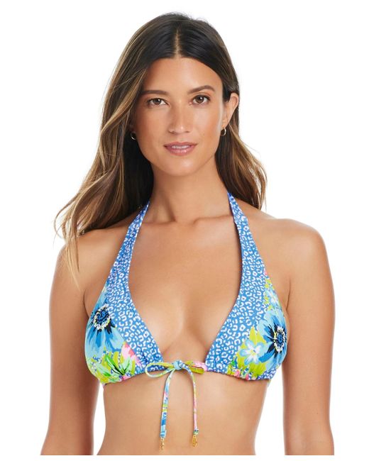 Bleu Rod Beattie Blue Lets Get Away Triangle Bikini Top
