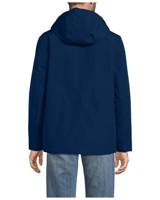 Lands' End Blue Squall Field Rain Jacket for men