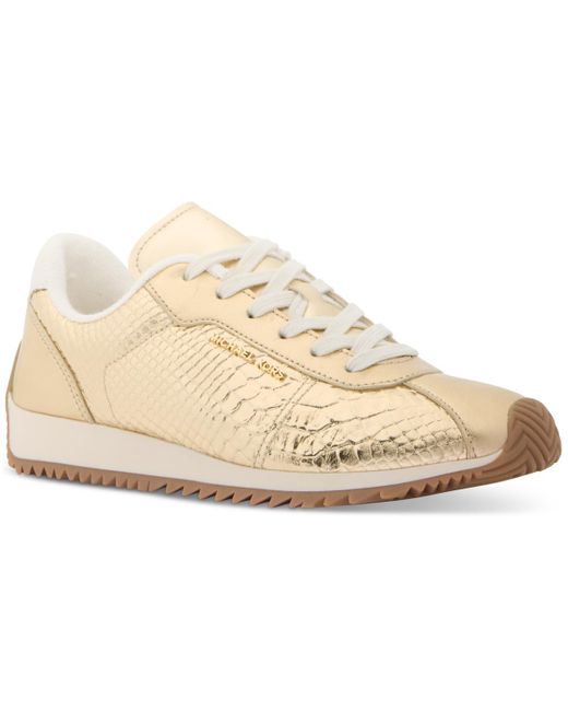 Michael Kors Natural Metallic Rhodes Trainer Sneakers