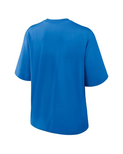 Nike Blue Detroit Lions Essential Script Boxy T-shirt