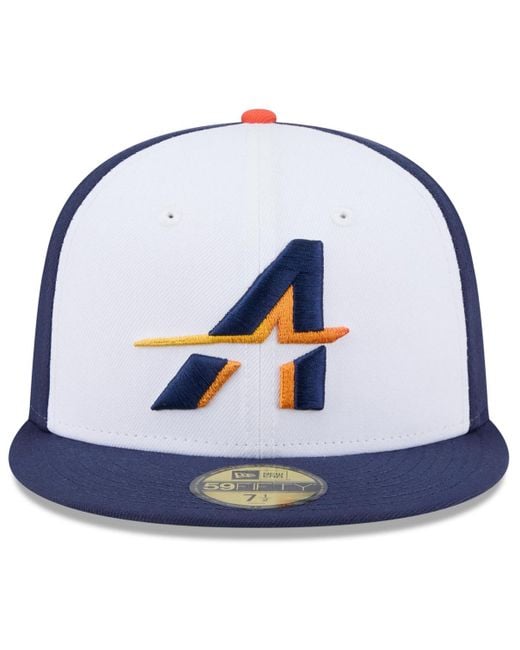 KTZ Blue White/navy Houston Astros 2025 City Connect 59fifty Fitted Hat for men