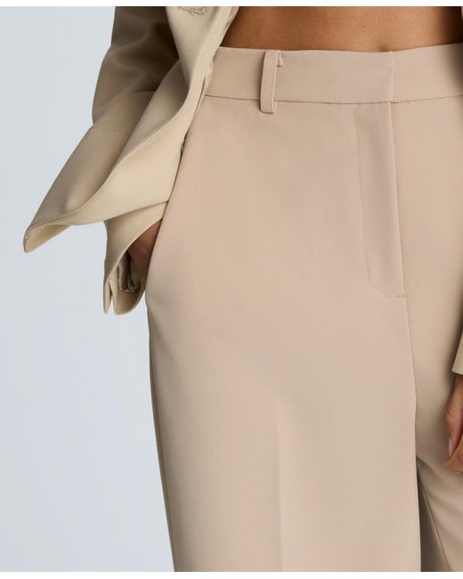 Kenneth Cole Natural Luxe Twill Fly Front Wide Leg Pants