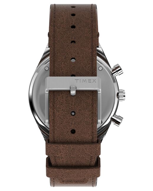 Timex Metallic Analog Leather Watch for men